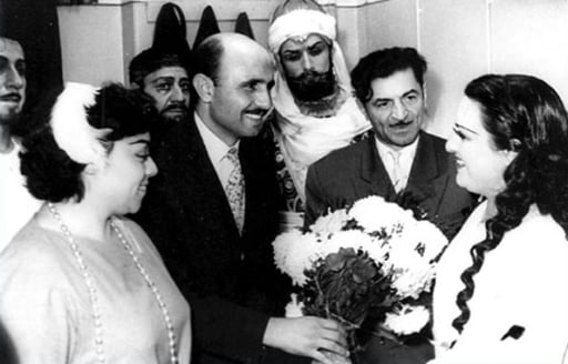 İran kinorijessoru, Niyazi və Sara Qədımova İran kinorijessoru, SSRİ xalq artisti maestro Niyazi, Leyli rolunun ifaçısı Sara Qədımova və başqaları ilə birgə 