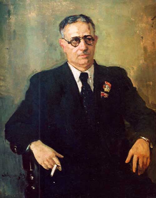 Ü.Hacıbəylinin portreti. Rəssam - M.Abdullayev