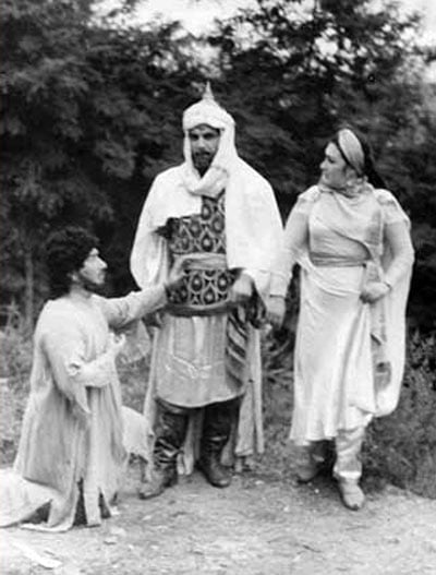 Leyli - R.Muradova, Məcnun - Ə.Sadıxov Ağdam. 1962-ci il.