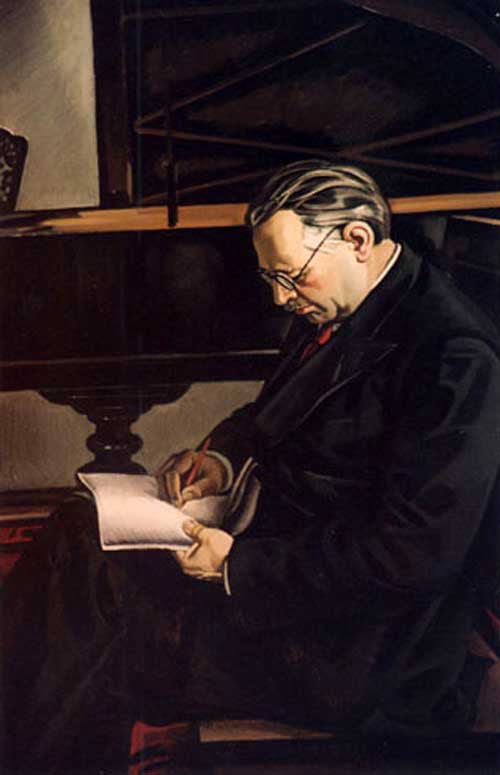 Ü.Hacıbəylinin portreti. Rəssam - T.Salahov