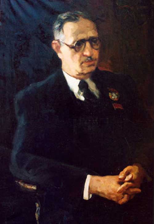 Ü.Hacıbəylinin portreti. Rəssam - M.Abdullayev